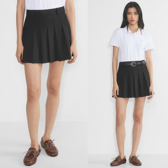 Aritzia Dresses & Skirts - Aritzia Sunday Best Olive Pleated Mini Skirt Black